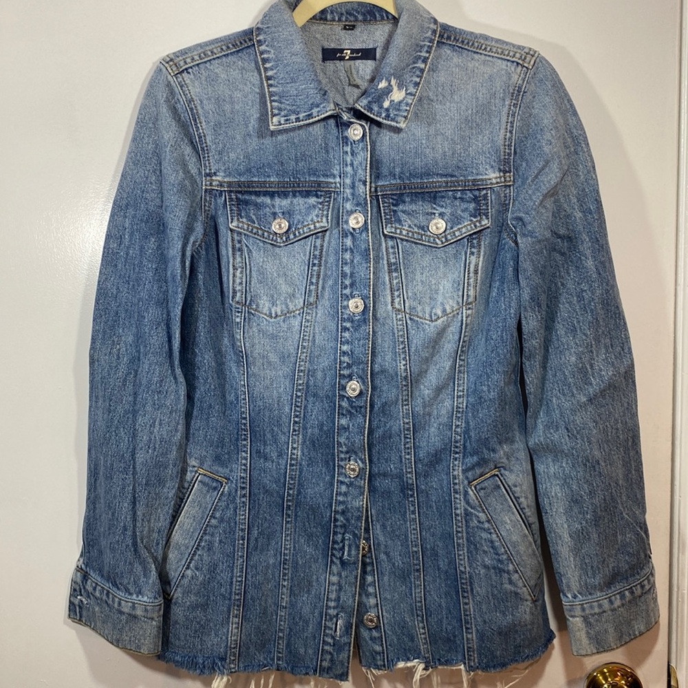 COPY - 7 For All Mankind denim distressed jacket XS